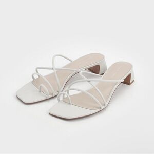 Charles & Keith Meadow White Strappy Women's Sandals
